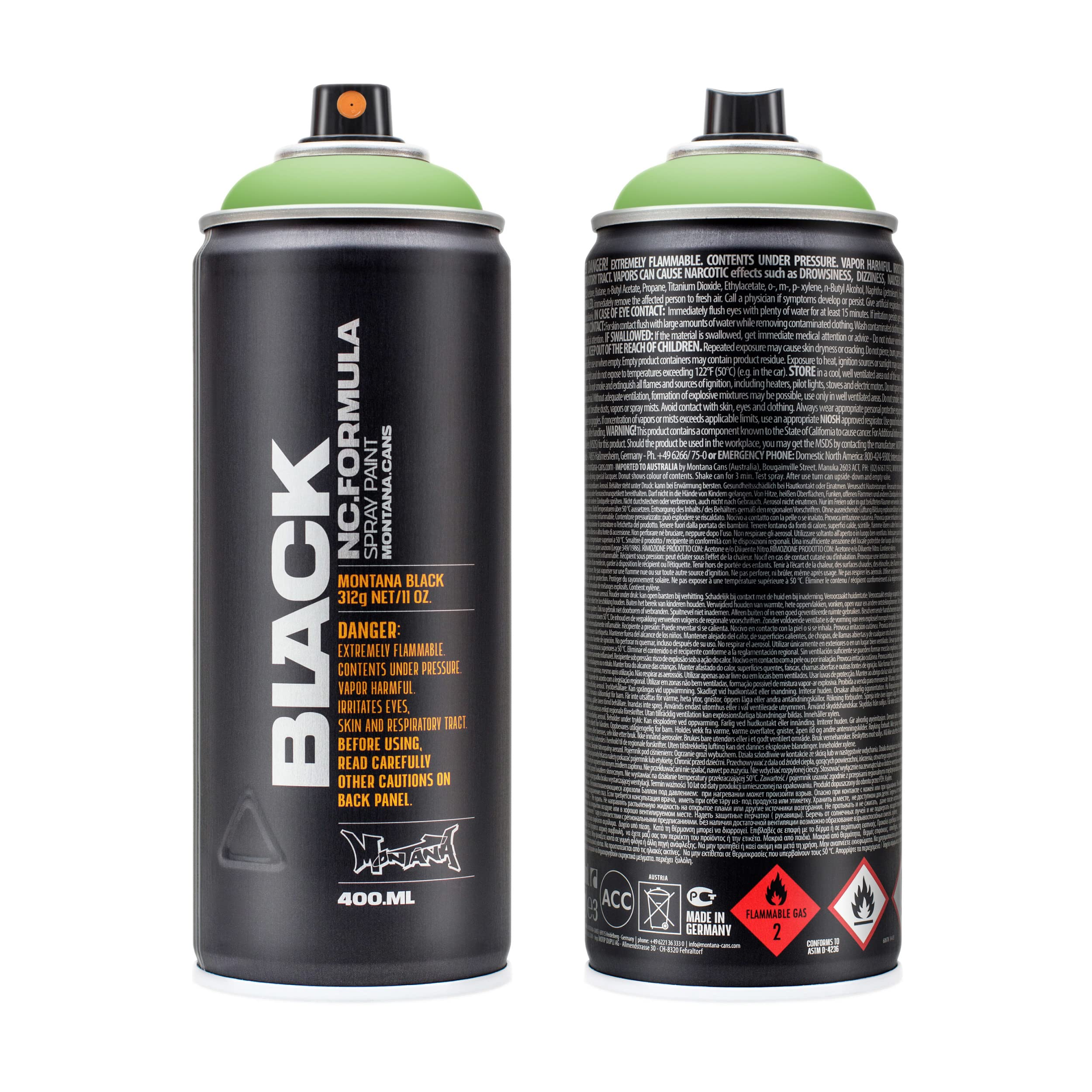 Montana Cans Montana BLACK 400ml Color, Infra Green Spray Paint