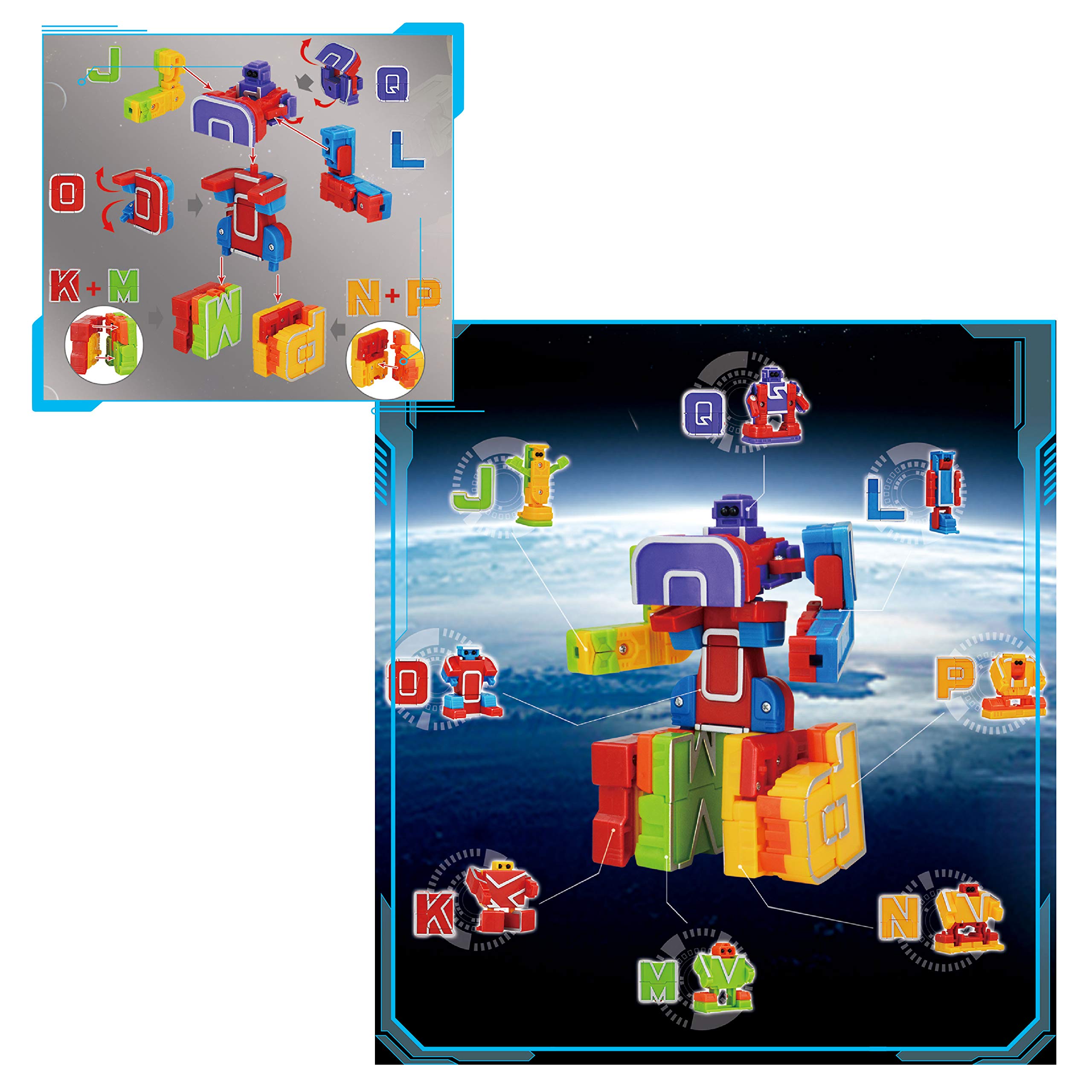 Alphabet Robots Toys for Kids, ABC Learning Transformers Toys