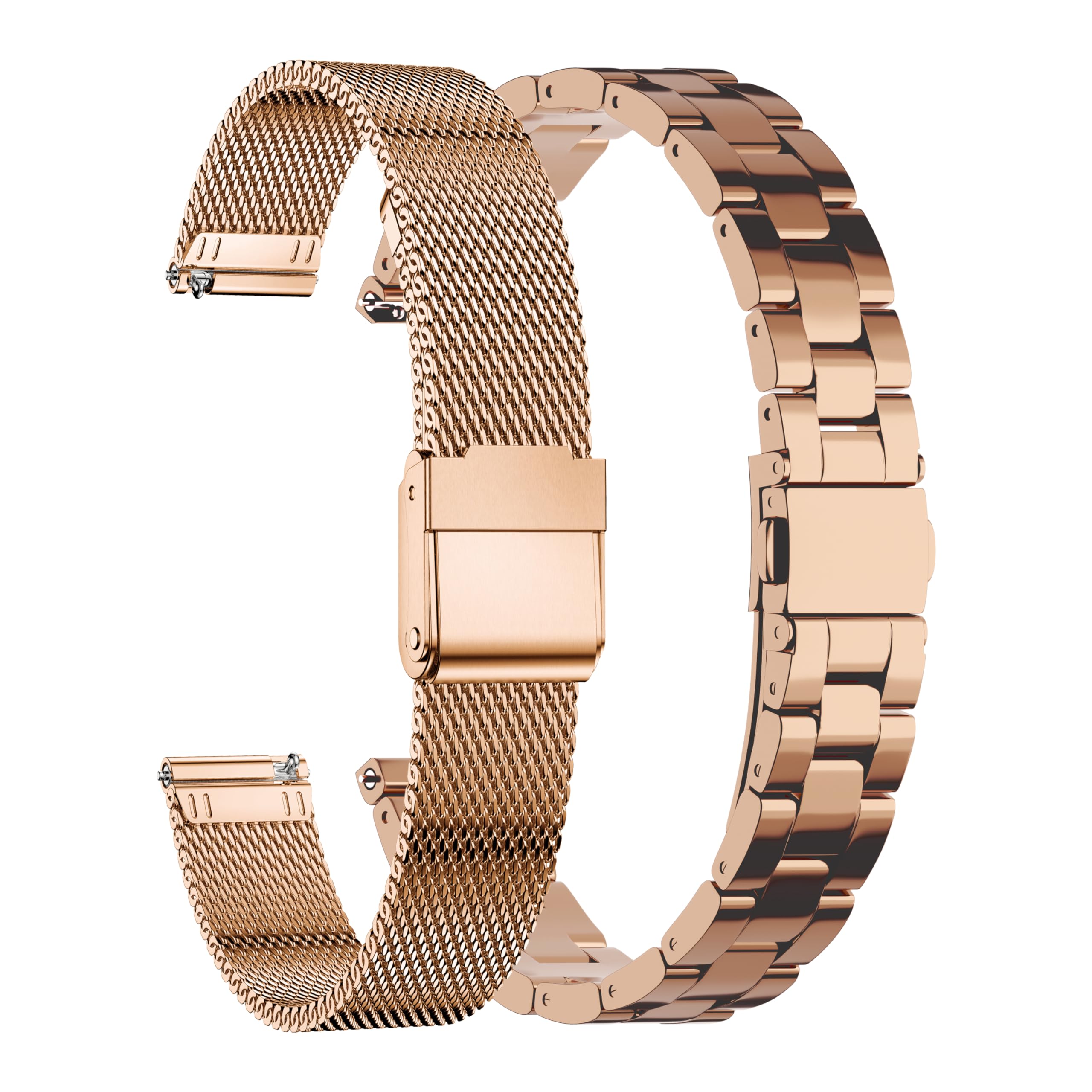 Compatible for Garmin Lily 2 Watch Band, 14mm Metal Classic Stainless Steel + Metal Mesh Women Replacement Accessory Compatible for Garmin Lily2 Bands