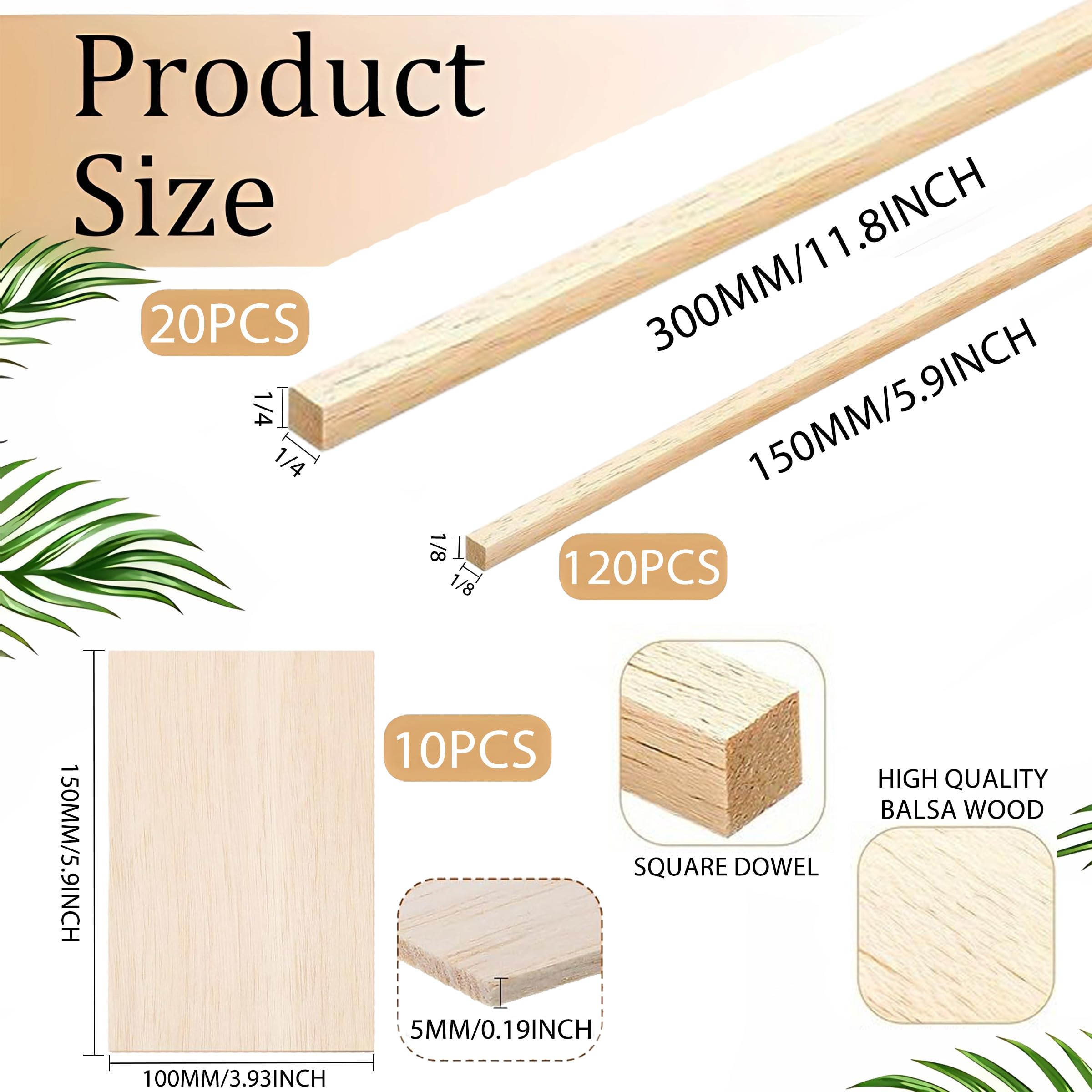 Amazon.com: Barsha Space Premium Balsa Wood Craft Kit - 10