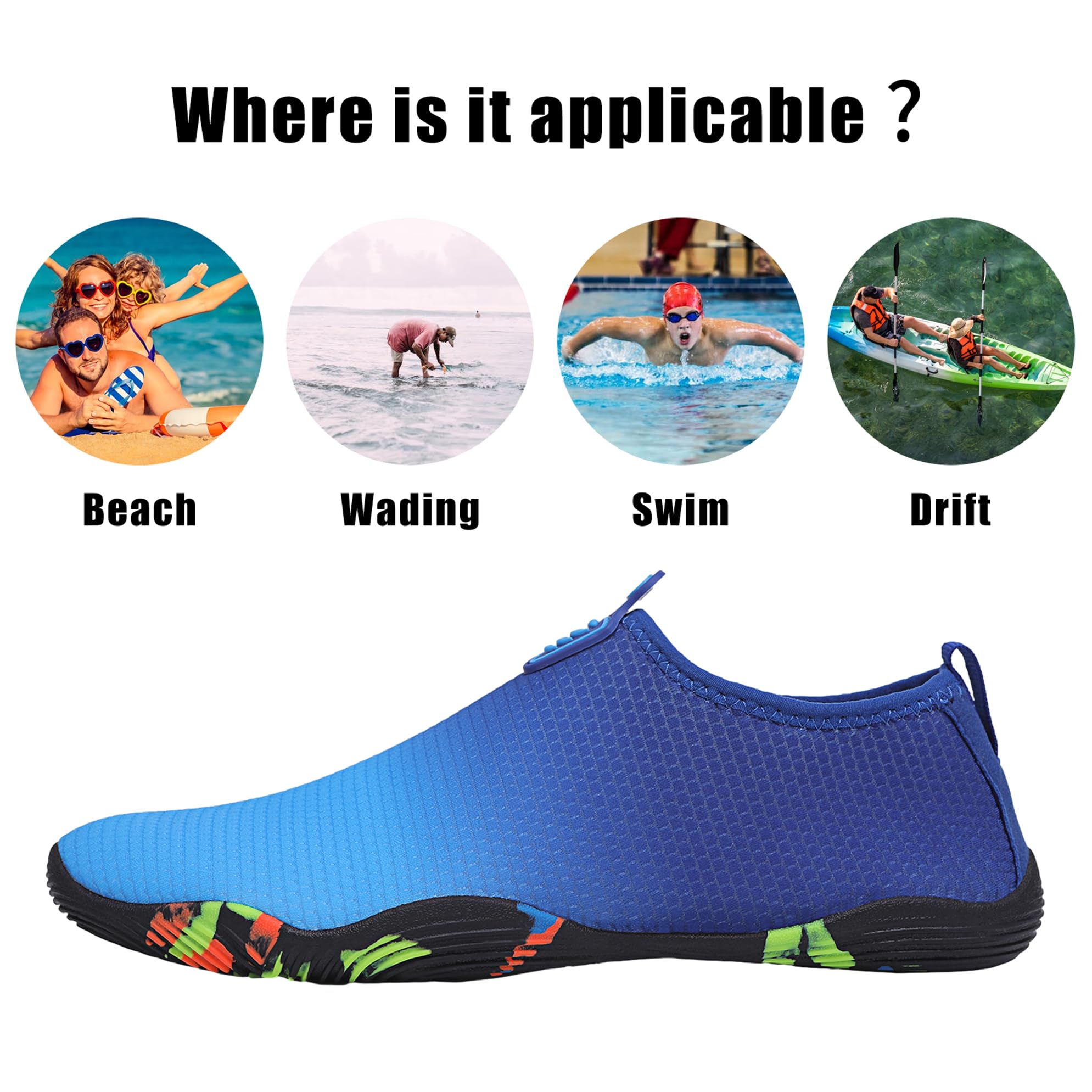 Scarpe da Scoglio Donne Uomo Scarpe Acqua Asciugatura Rapida Traspirante Scarpette da Mare Acquatici Spiaggia Scarpe da Immersione Scoglio Bagno Scarpette da Surf Scarpe da Sport Acquatici