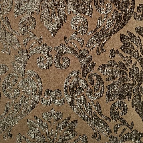 The Yard - 7 coloresterciopelo tono sobre tono damasco negro tela  cortinas, tapicería, almohada, disfrazmarfil, dorado, gris, marrón, negro, azul