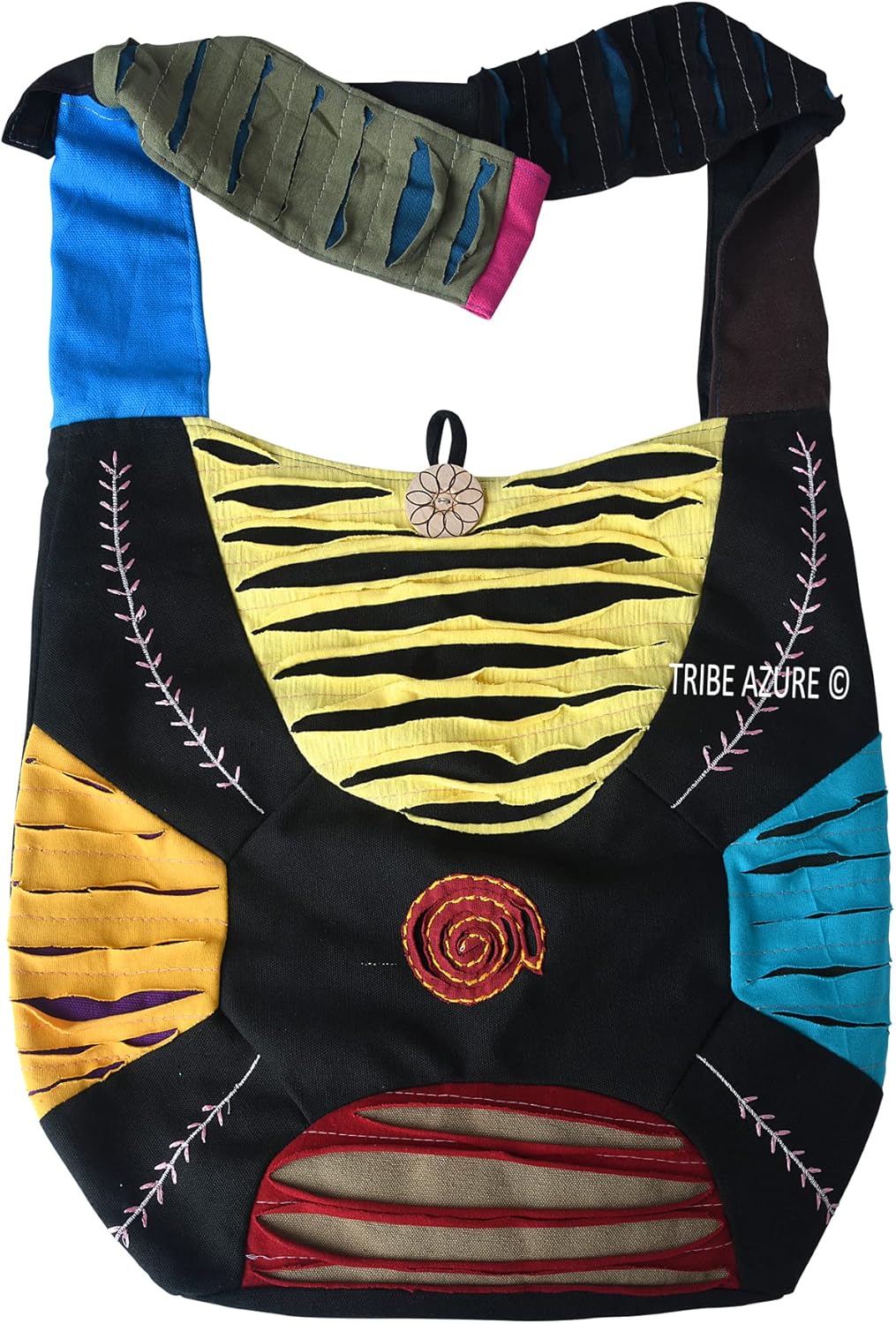 Hobo Bags For Women, Hippie Bag, Women's Shoulder handbags, Boho Purses For Women, Hippie Crossbody Large Size, Boho Crossbody (Splash of Colors) - Image 8