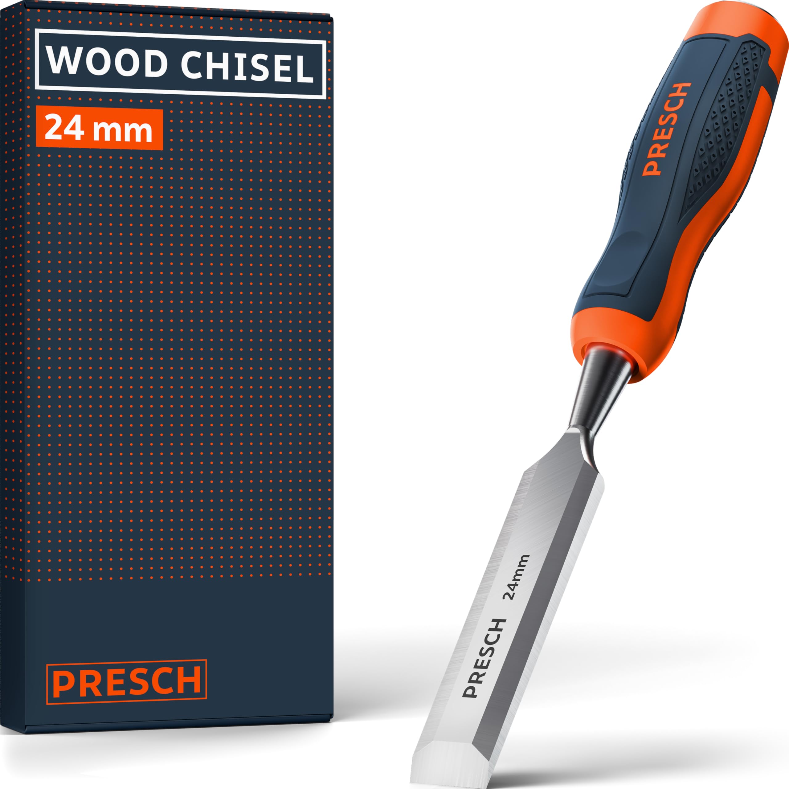 Presch Wood Chisel 24mm, Perfectly Polished for immediate use, for Professionals with 25° Angle