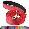 Joytale Dog Leash, 6 FT Double-Sided Reflective, Padded Handle Nylon Heavy Duty Leashes for Medium & Large Dogs Walking, Red