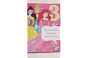 Disney Princess Magical Birthday Card for 3-Year-Old Girl