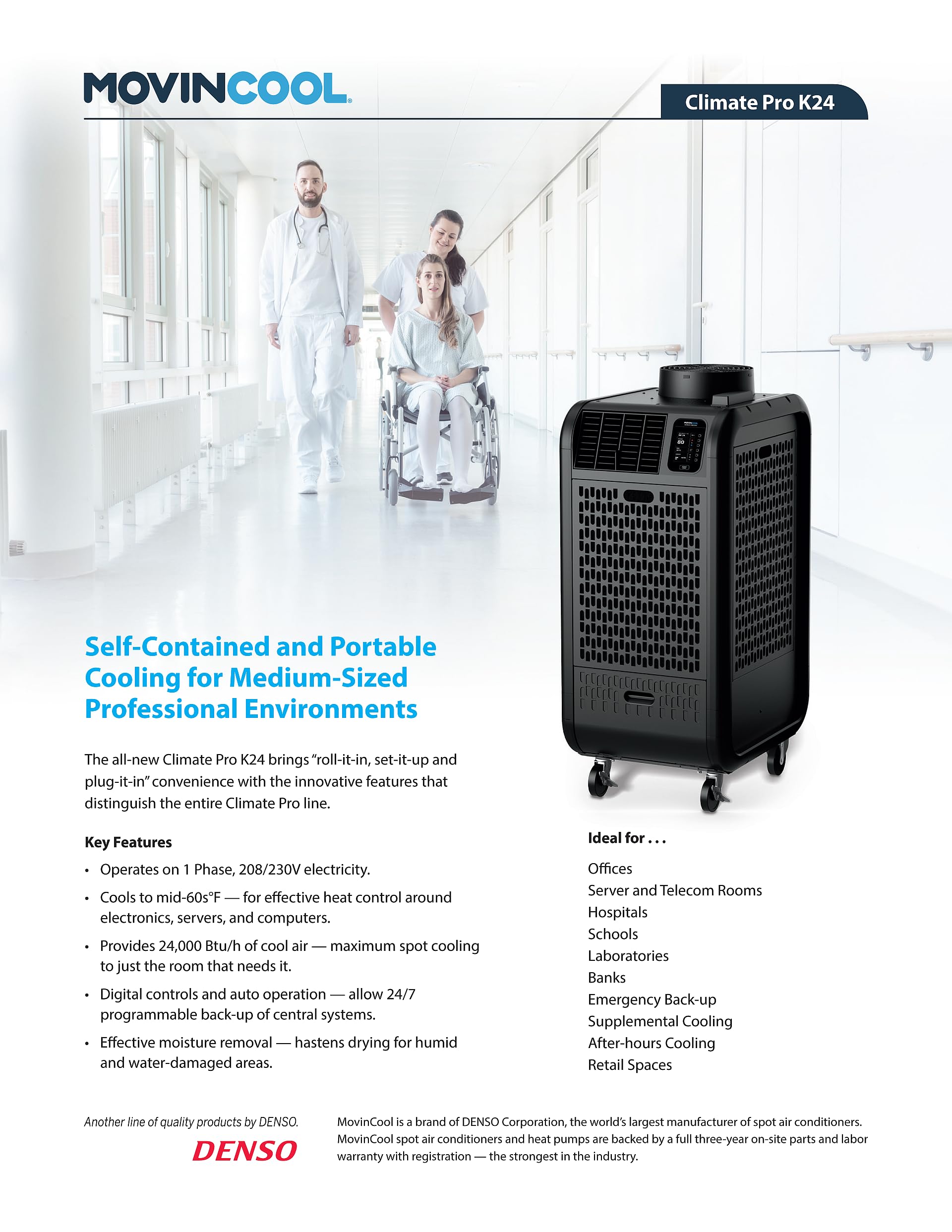 AC/HEATER MOVINCOOL ON WHEELS THAT PLUGS INWALL... Amazon.com: MovinCool Climate Pro K36 Commercial Portable AC  main image 4