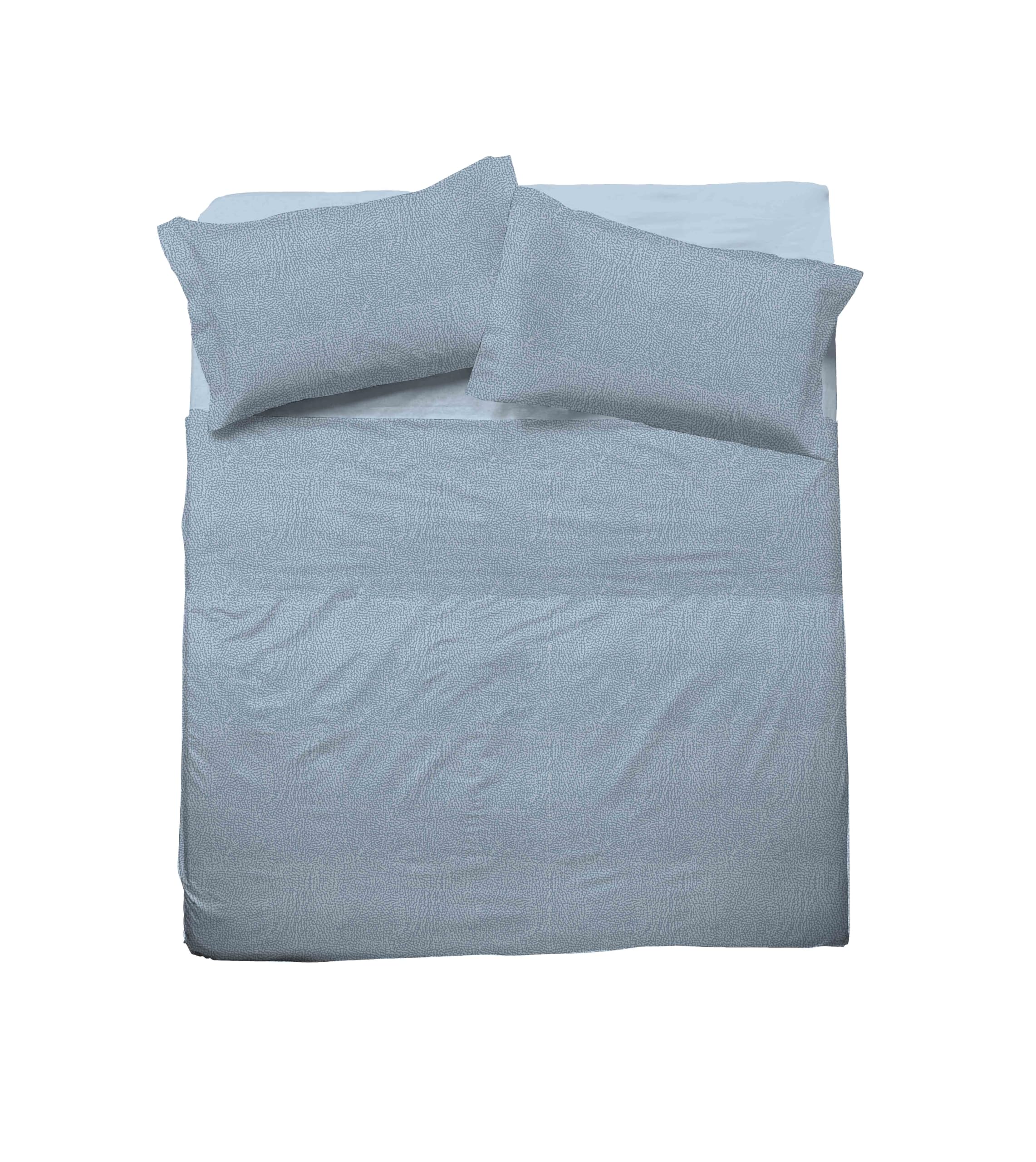 hermet Cristal, Set Lenzuola Letto Matrimoniale in Cotone, 100% Cotone,Completo Letto 2 Piazze, Lenzuolo Sopra, Lenzuolo con Angoli, Coppia Federe, Avio