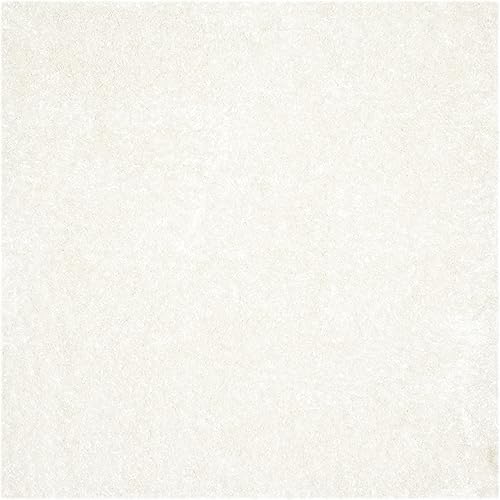 SAFAVIEH Malibu Shag Collection - Alfombra cuadrada de 5 pies, color blanco, hecha a mano sólida, 1.4 pulgadas de grosor, ideal para zonas de alto