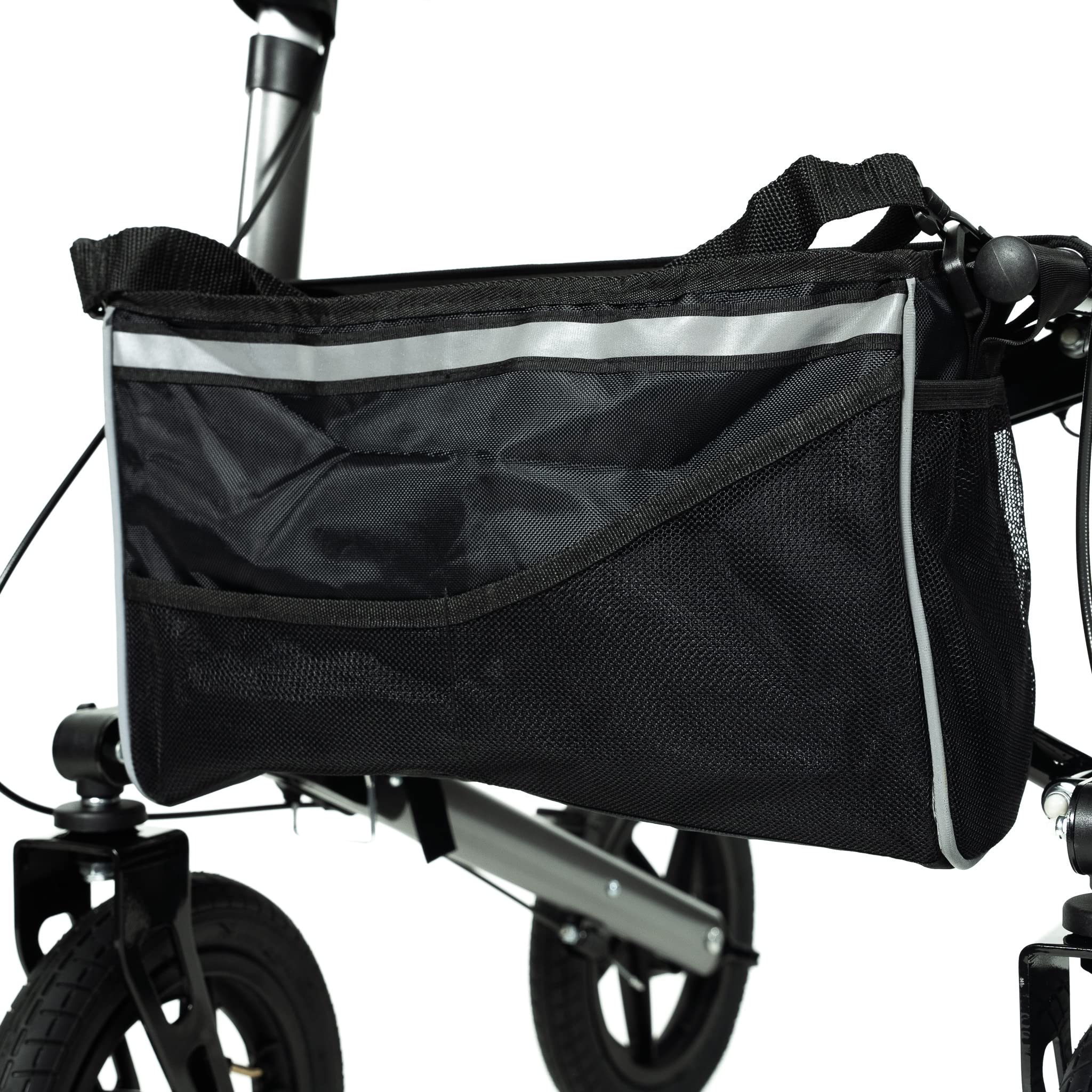 Outdoor Rollator Falcon - mit großen Luftreifen, Geländegängig und Klappbar (Anthrazit)