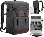 K&F Concept Sacs à dos pour photographes Sac de voyage pour appareil photo trépied Lence Accessoire avec compartiment portable et housse de pluie Sacs multi-fonctionnels pour appareils photo Dslr DSLR Sac avec compartiment pour ordinateur portable 15.6 Poches noires