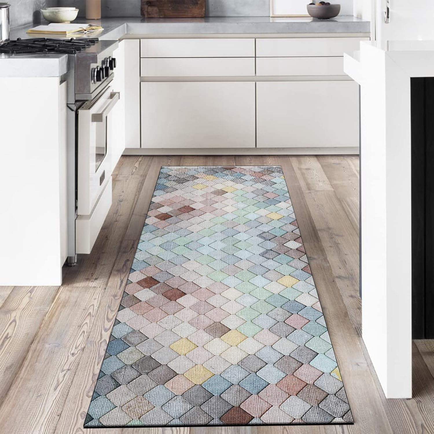 Hallway Runner Rug Non Slip 4'x25' Modern Floor Carpet for Kitchen