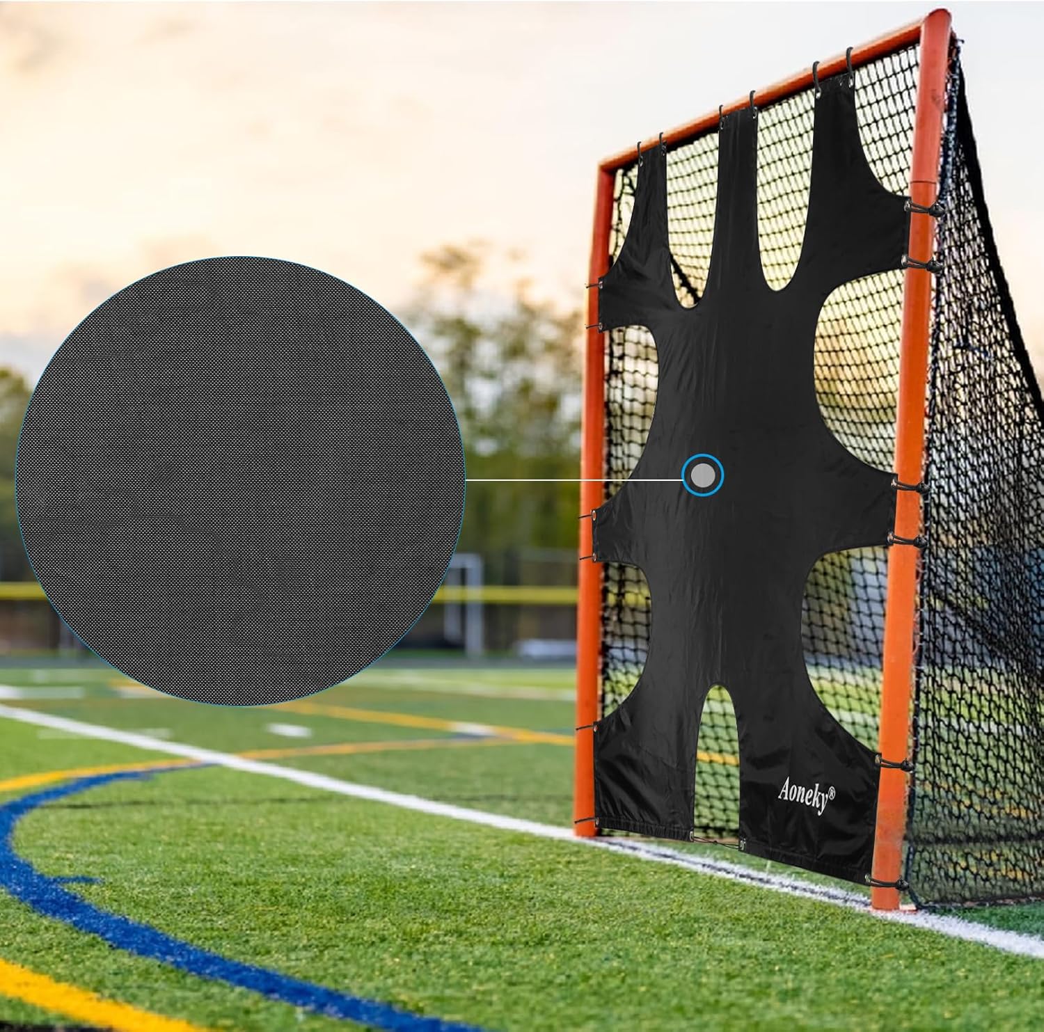 Aoneky 6x6ft Lacrosse Goal Shooting Target - Corner Targets for Shooting Practice