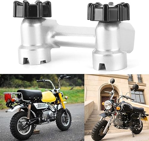 Miniatura 3 de Fydun Abrazadera de montaje elevador para manillar de motocicleta, aleación de acero plateado de 3.9 pulgadas con ajuste fijo para Honda Monkey Z50