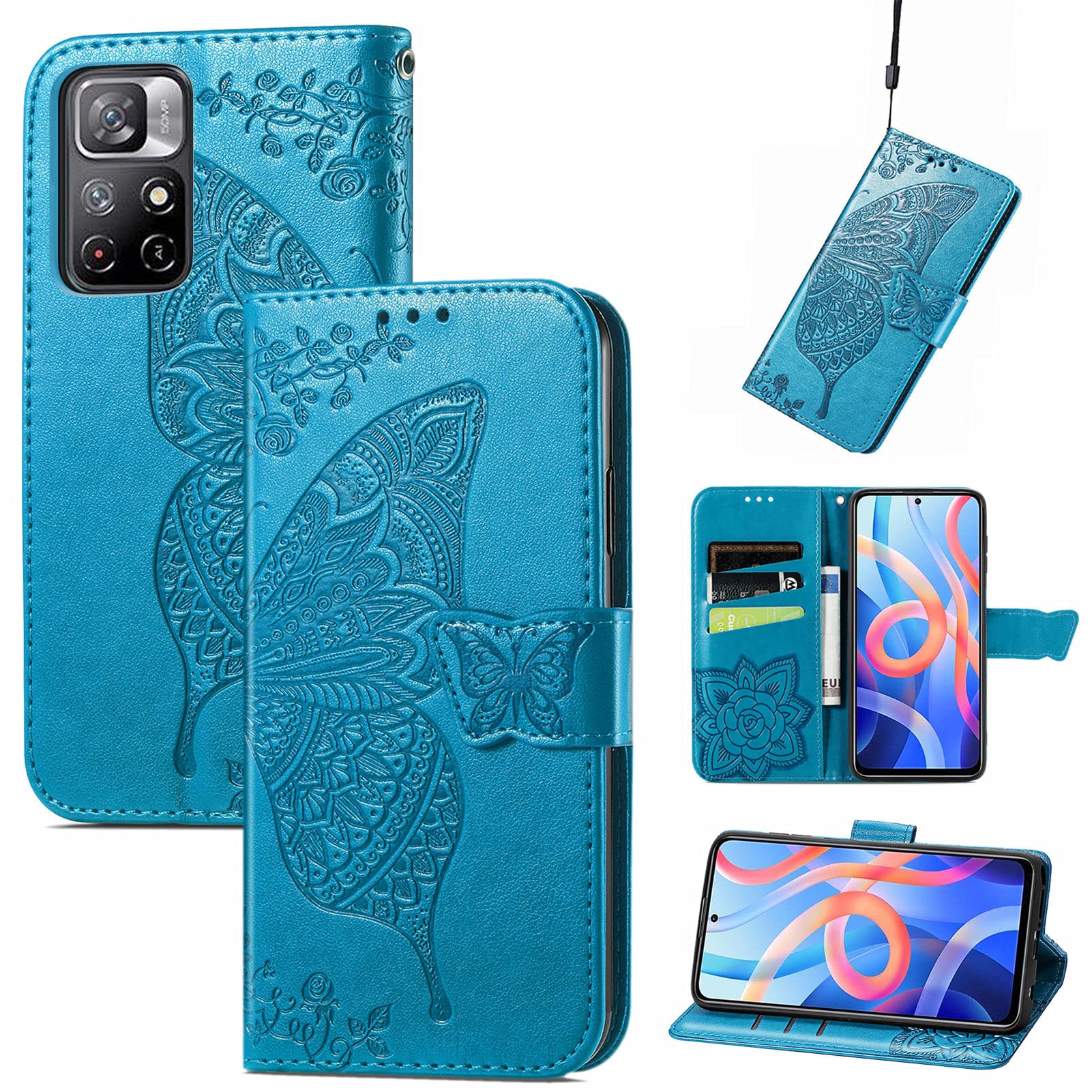 Hülle für Xiaomi Poco M4 Pro 5G/Redmi Note 11S 5G Handyhülle Flip Case Mandala e