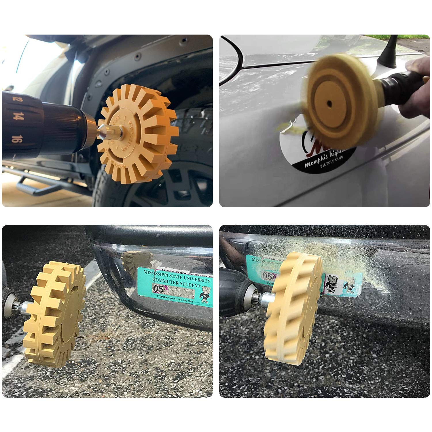 Buy Decal Remover Eraser Wheel 4 Inch Rubber Eraser Wheel