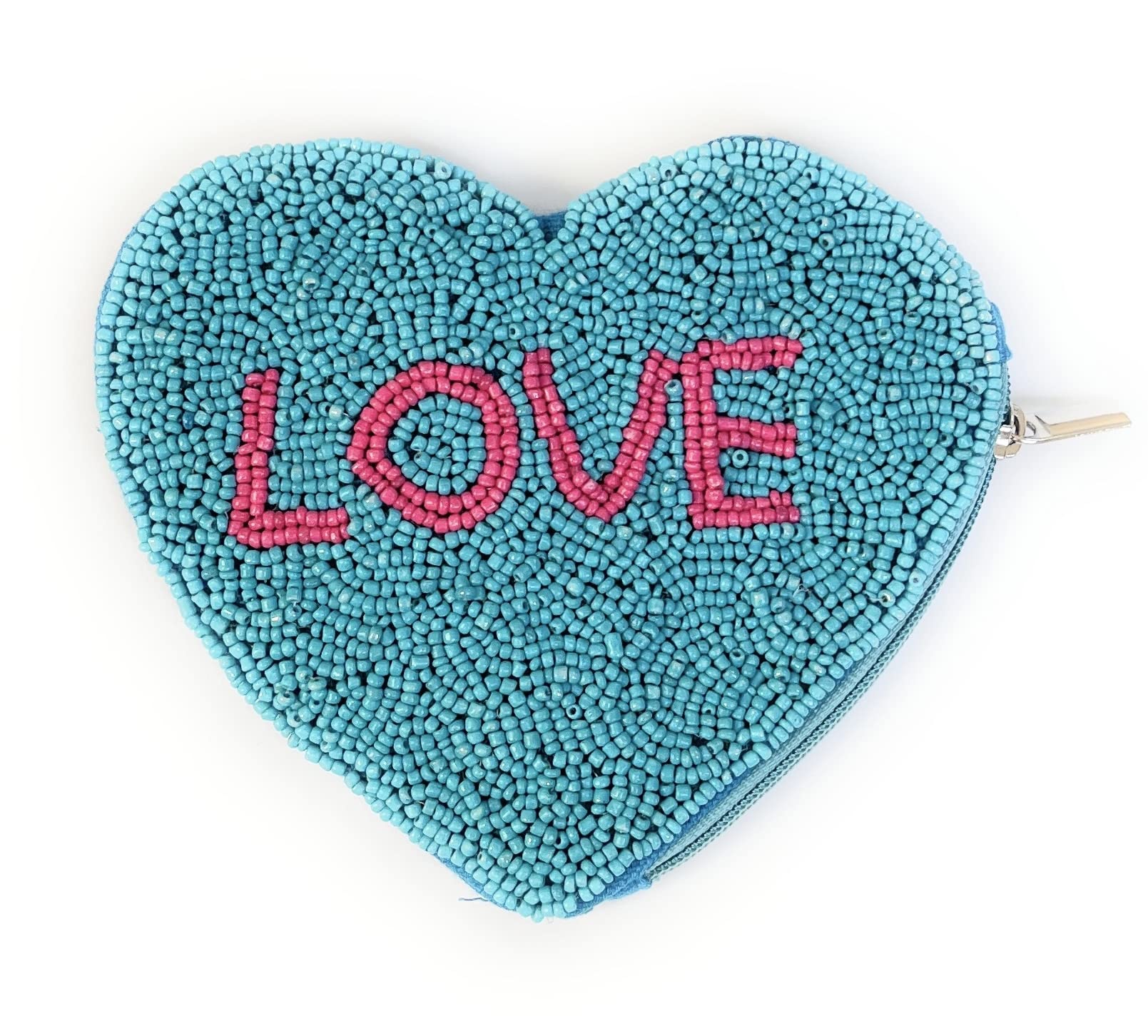 LOVE Coin Purse, Candy Heart Coin Purse, Beaded Coin Purse, Valentines Day Gifts, Beaded Purse, Best Friend Gift, Party Favors, Wallets for her