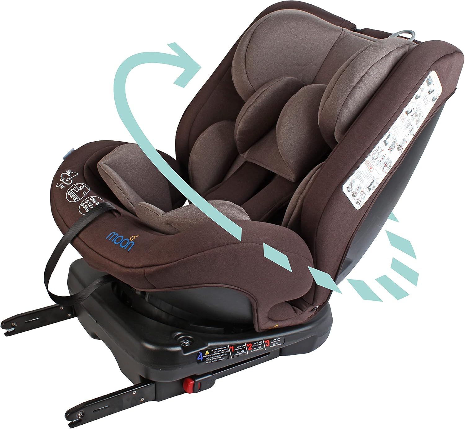 MOON Rover Car Seat Baby Travel Gear Group 0123 360 Degree Baby