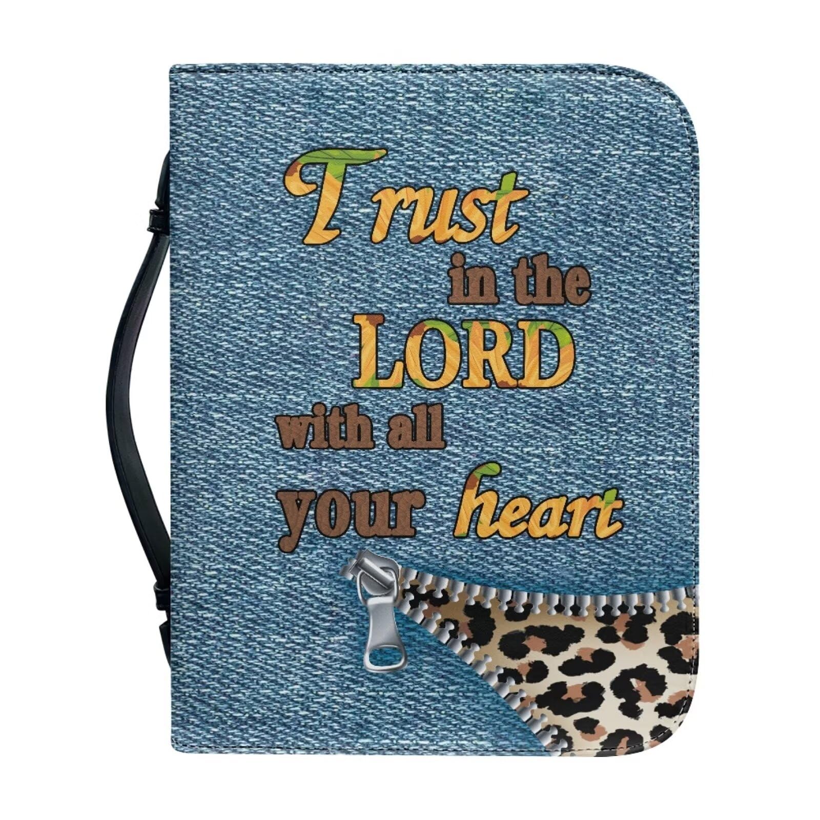 Fashion Portable Leather Bible Covers for Women Men Durable Carrying Bible Accessories 9.2 X 6.3 in