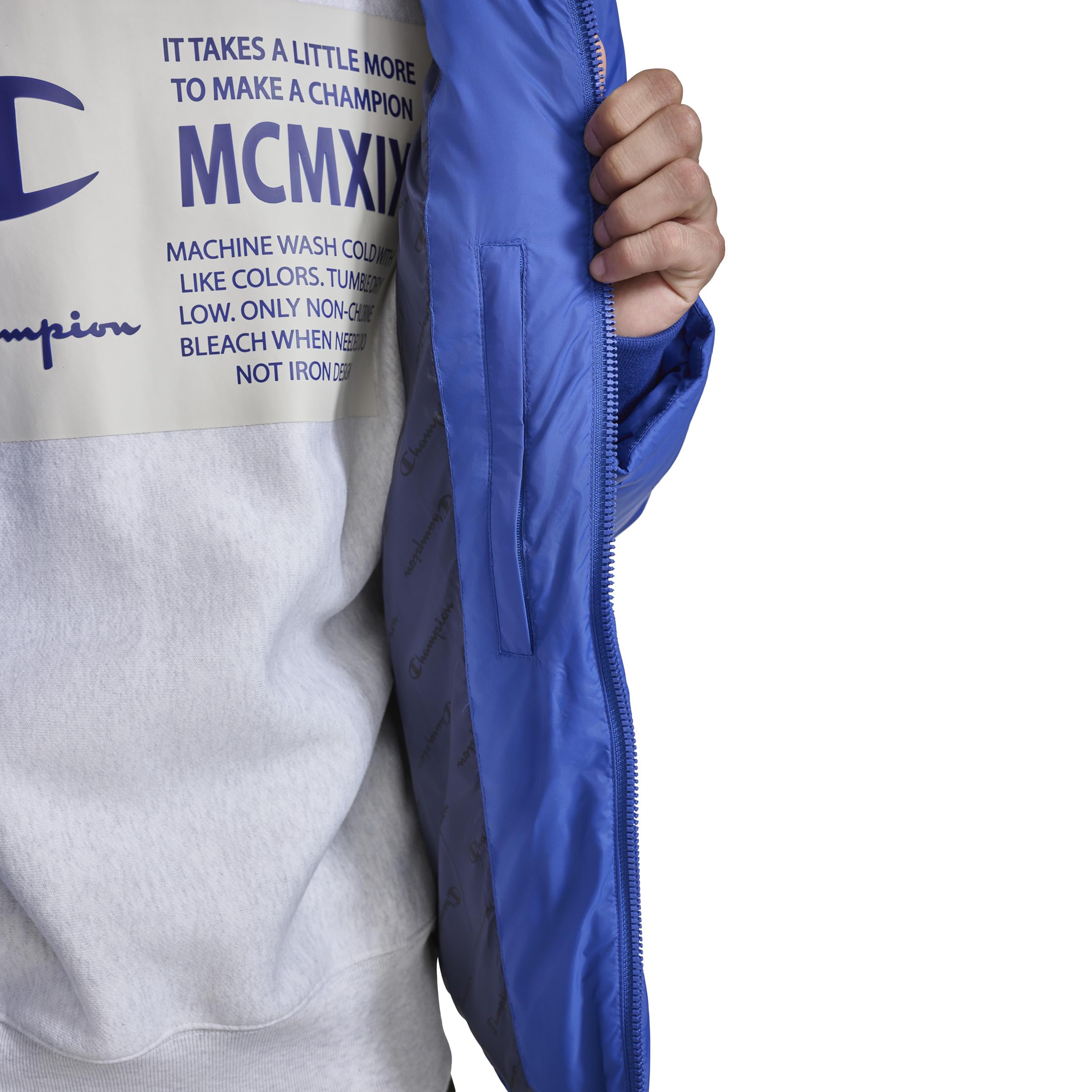 Champion Men's Quilted Hooded Puffer Giacca Uomo