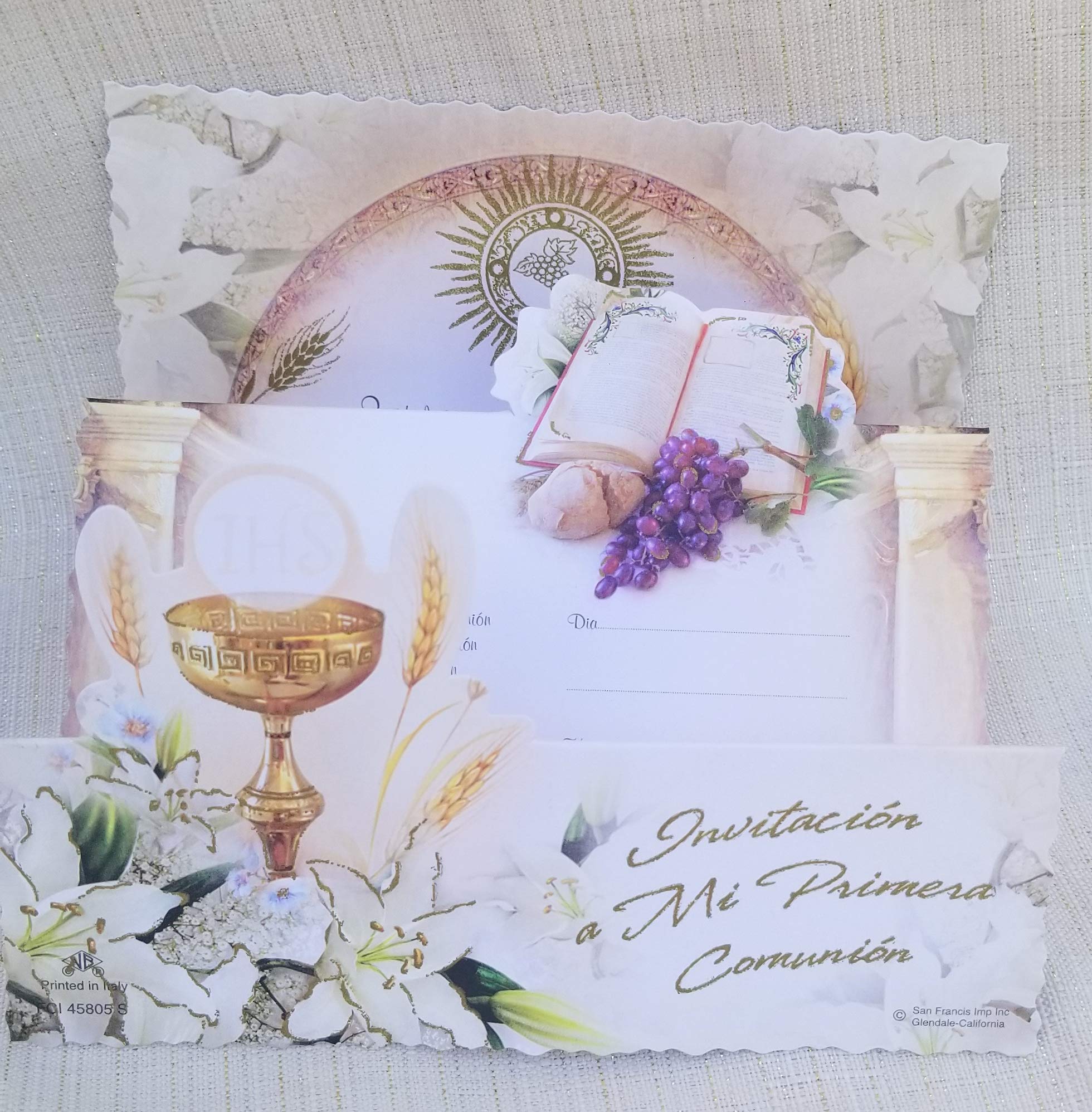 Buy DPW First Communion Party Invitations Spanish Invitaciones Host and