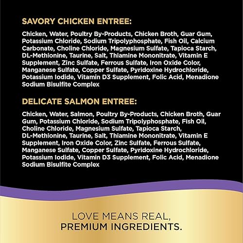 Miniatura 5 de SHEBA - Paquete variado de paté húmedo para gatos, pollo sabroso y salmón delicado, (6) 2.6onzas Perfect Portions - Paquete de bandejas dobles