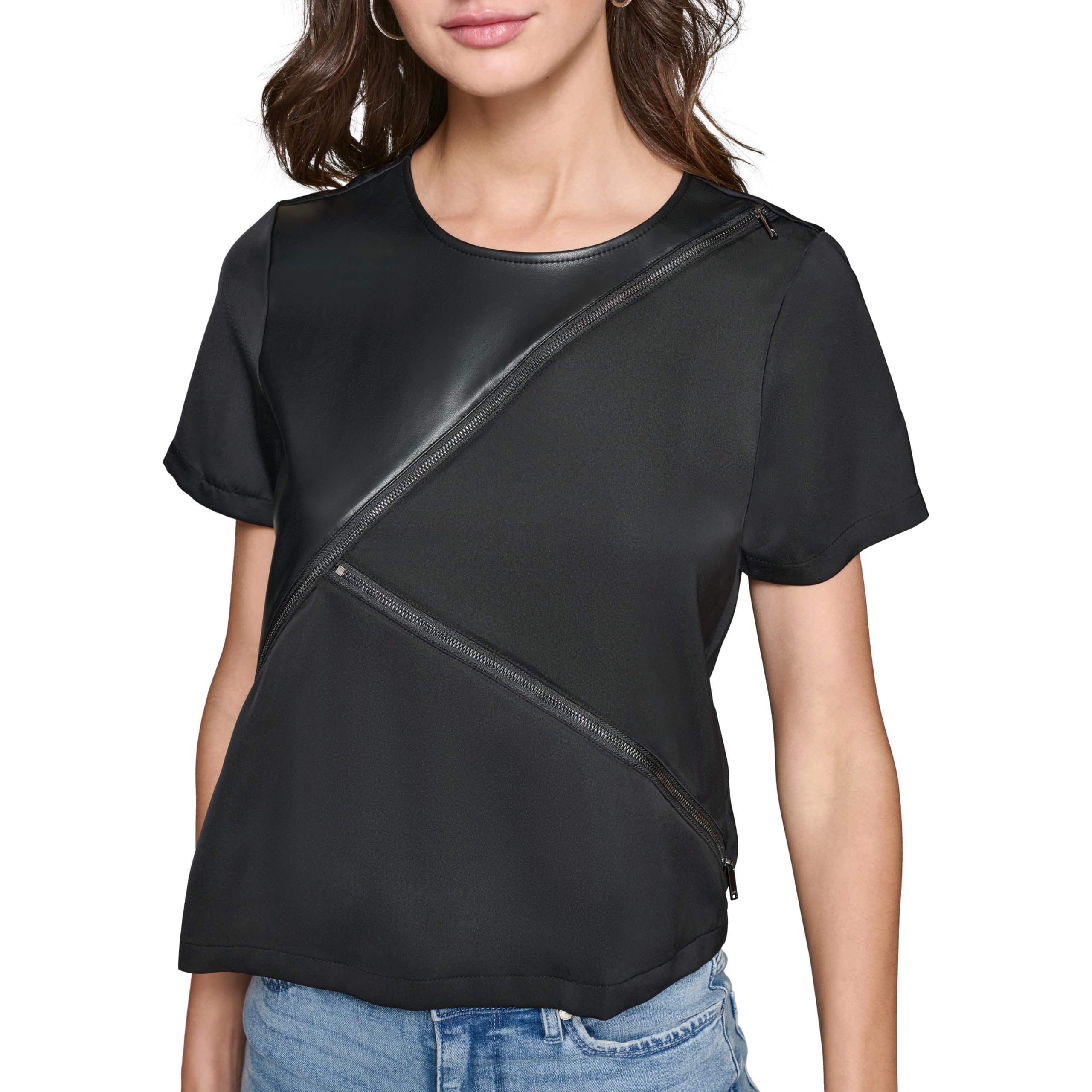KARL LAGERFELD Soft Everyday Blouse Blusa Suave para Uso Diario Mujer