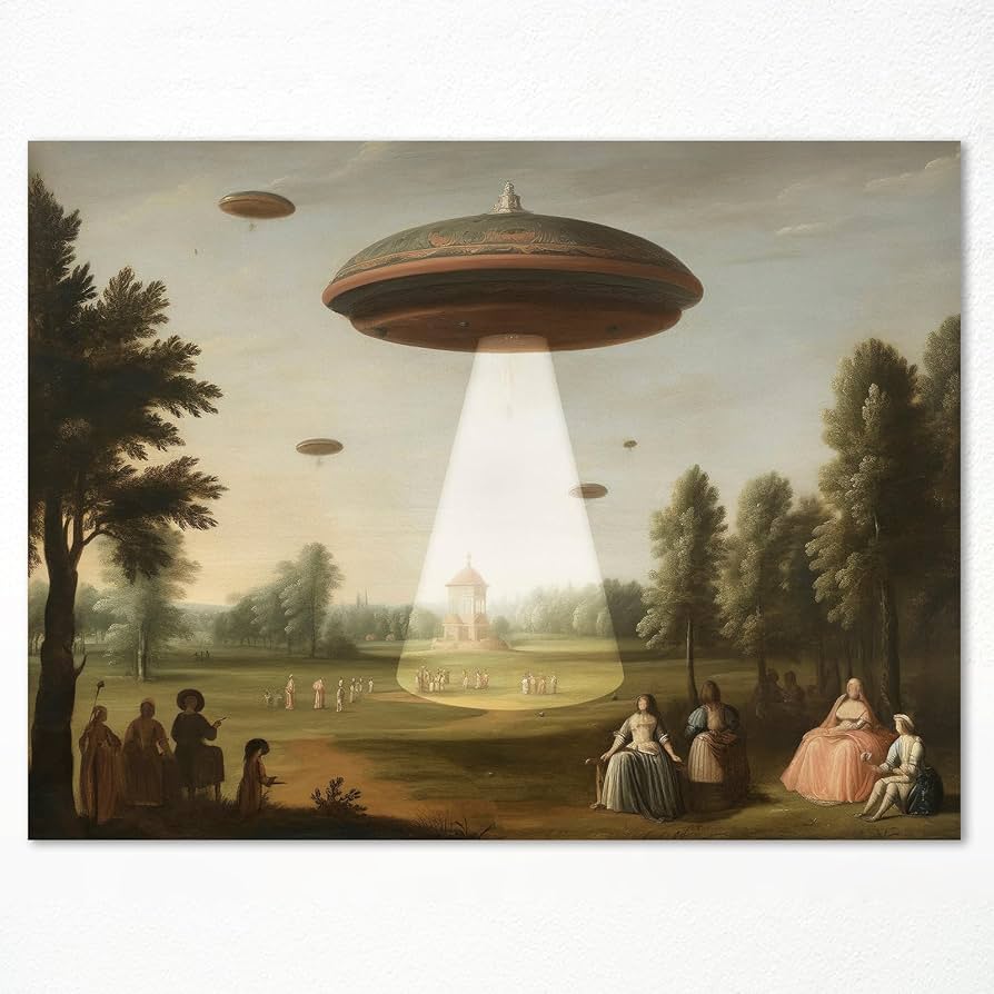 Amazon.com: Generic Alien Abduction Art Print, Victorian Landscape