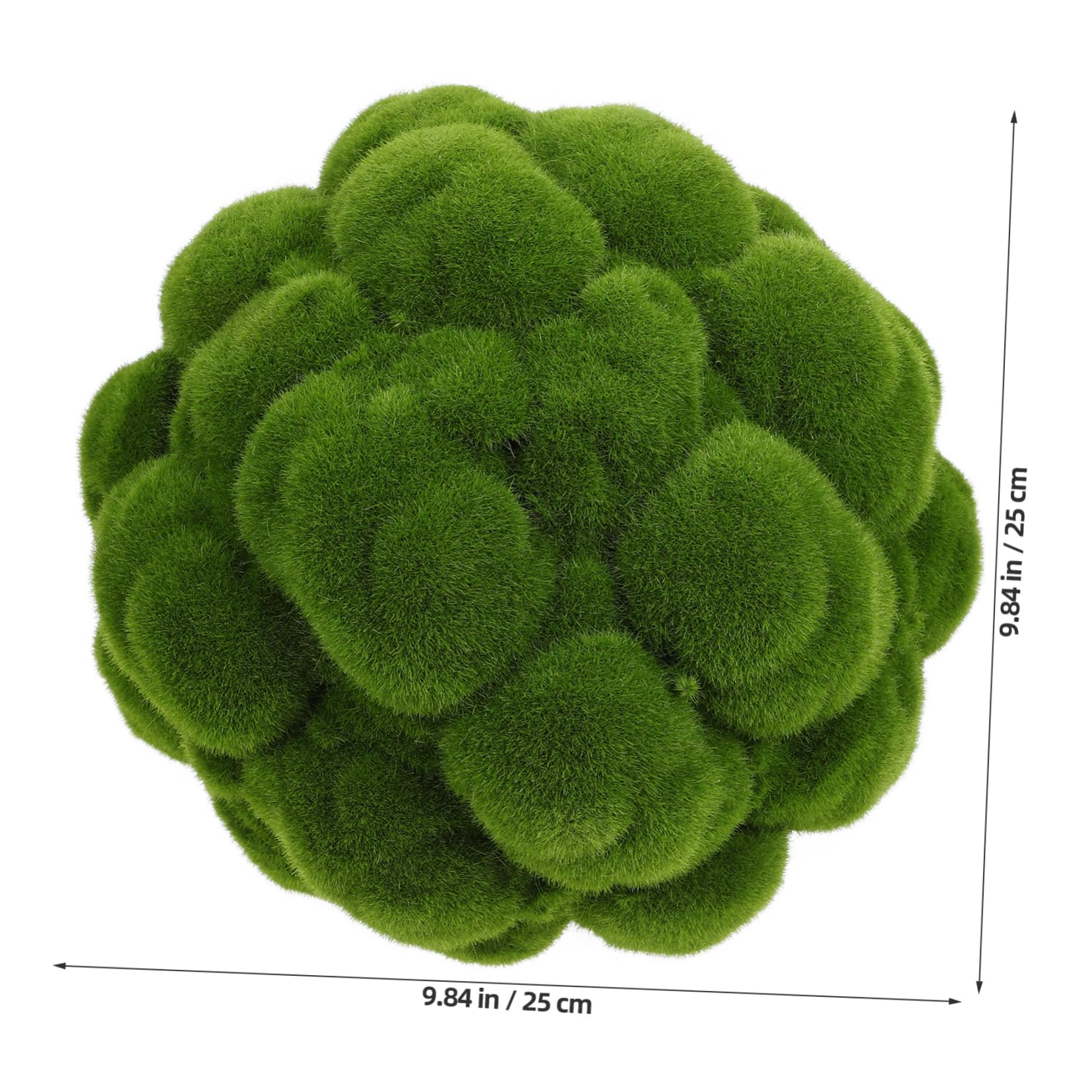 Amosfun Bola de Musgo Artificial Verde 1 PVC para Decoración