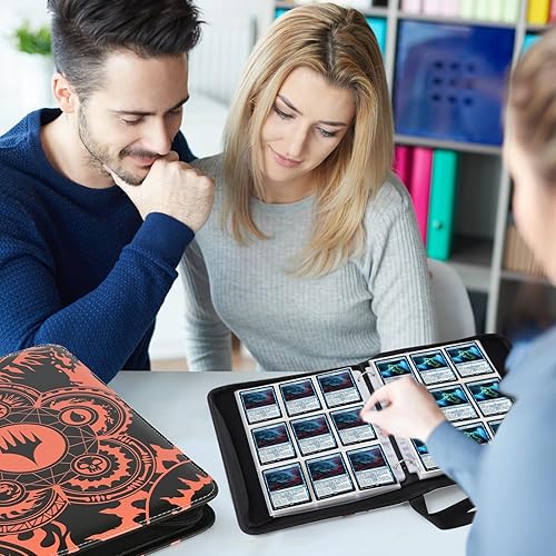 Miniatura 6 de MTGPRO Carpeta de tarjetas coleccionables, carpeta de 9 bolsillos para tarjetas intercambiables con capacidad para 720 tarjetas, álbum de tarjetas