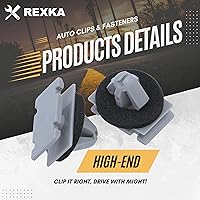 Vista 3 de Rexka 10 clips de moldeo de rueda basculante 19352782 68172491AA compatibles con GM Chevrolet GMC Cadillac Jeep Cherokee Compass Grand Cherokee
