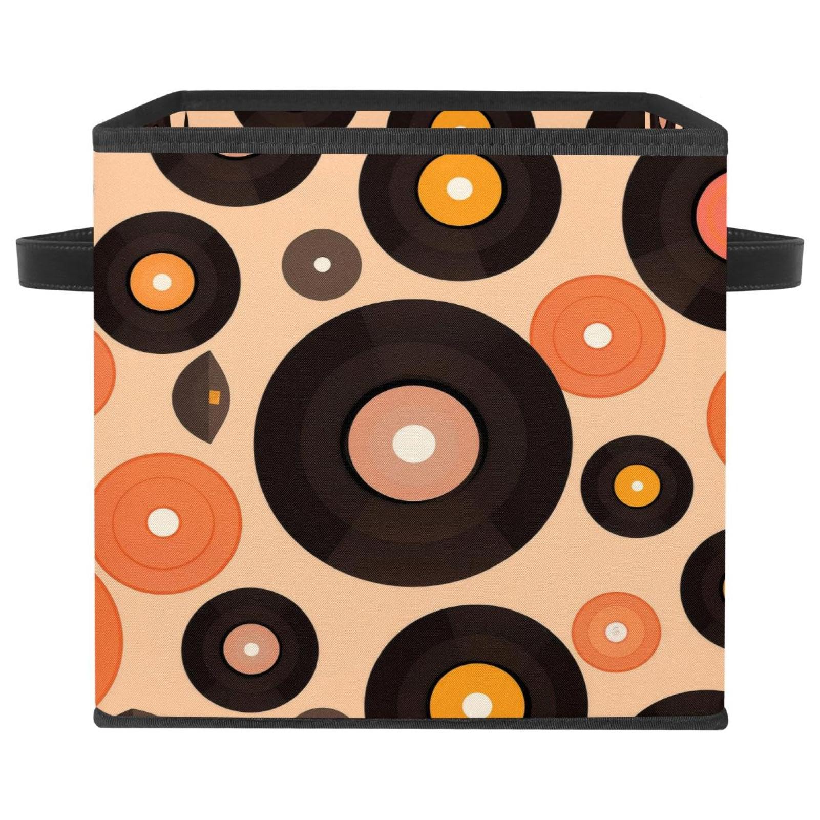 Boîte de rangement pliable grand format et rigide motif Orange Records