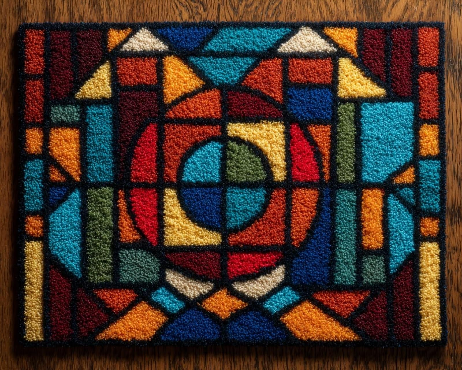 Wallphantom Latch Hook Kits for Adults Rug,Colorful Abstract Patterns,Latch Hook Kits DIY Crochet Handcraft Rug Hooking Kit for Kids and Adults,55x75cm