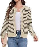 Women Knit Cardigan Sweaters Long Sleeve Open Front Button Down Casual Trendy Jackets Outwear