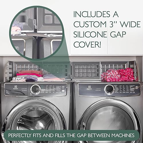 Miniatura 4 de ELTOW Protector de lavandería con cubierta de silicona, valla magnética para lavadorasecadora para evitar que la ropa se caiga, con 8 imanes