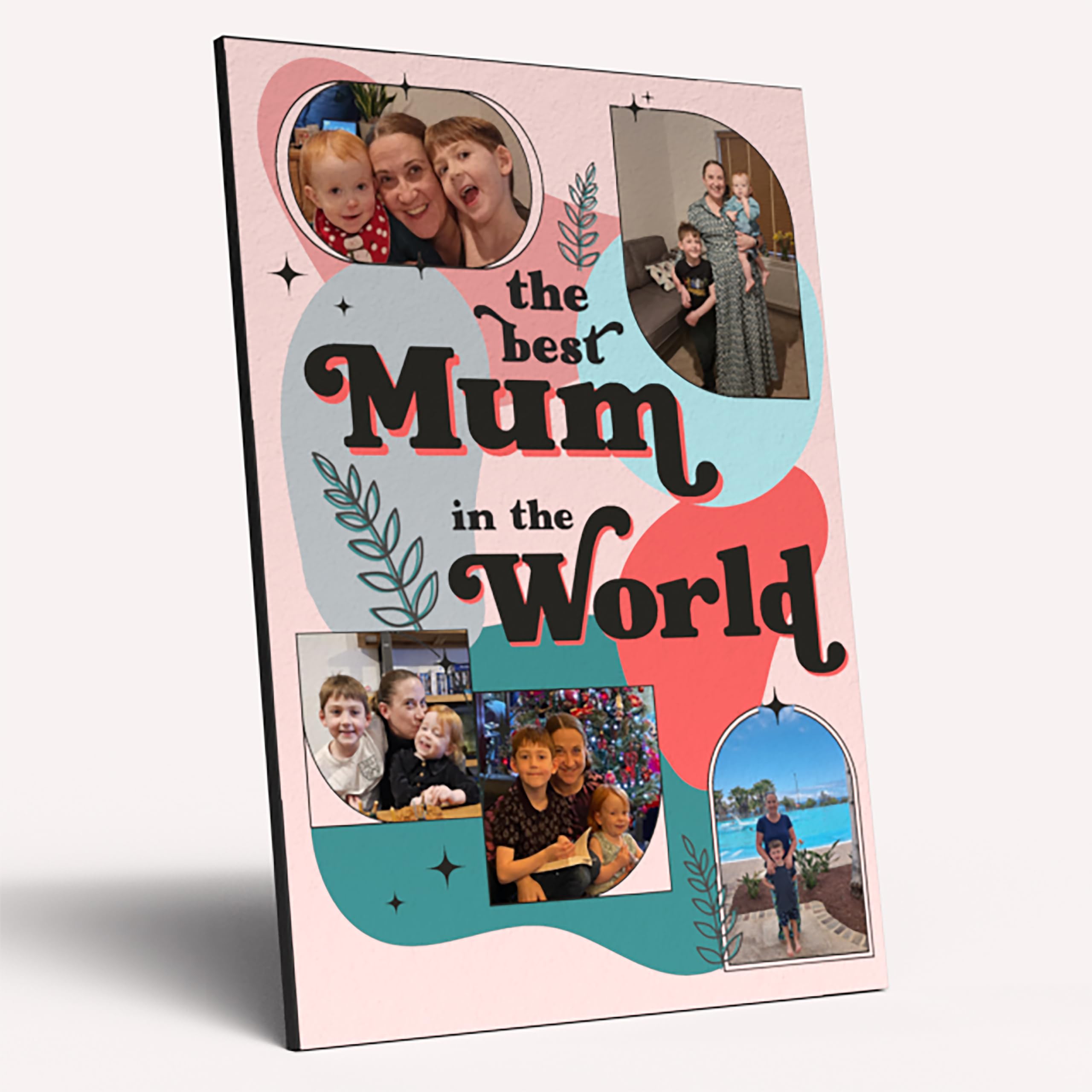 The Plum Penguin Personalised Photo Wooden Large Wall Sign for Mum Forever Cherished Mother's Day Retro Decorative Home Plaque