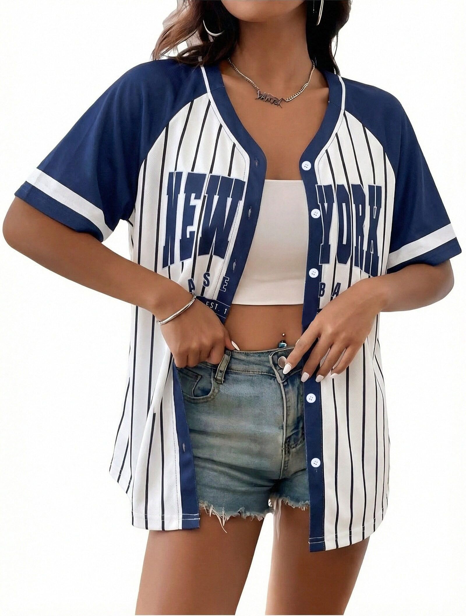 Baseball Jersey Women Team Graphic Tee