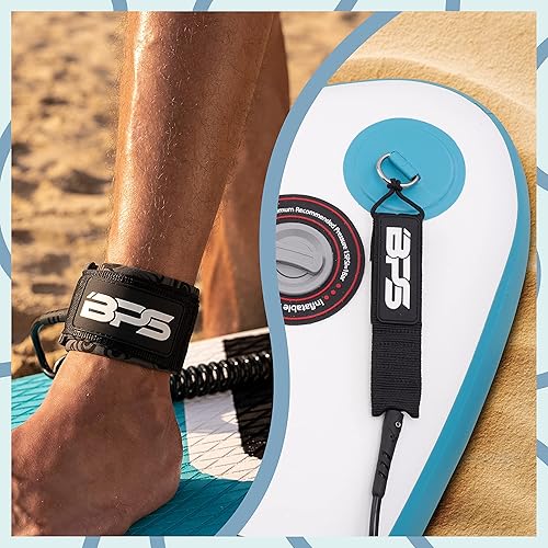 Miniatura 6 de BPS 'Storm' Premium 0.283 in Bobina SUP Correa de Paddleboard Correa de tobillo de liberación rápida, con bolsa de cintura impermeable Longboard