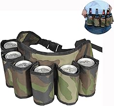 Cisixin Ceinture à Bière Soda, Ceinture Porte-Canettes Contenir 6 Boissons