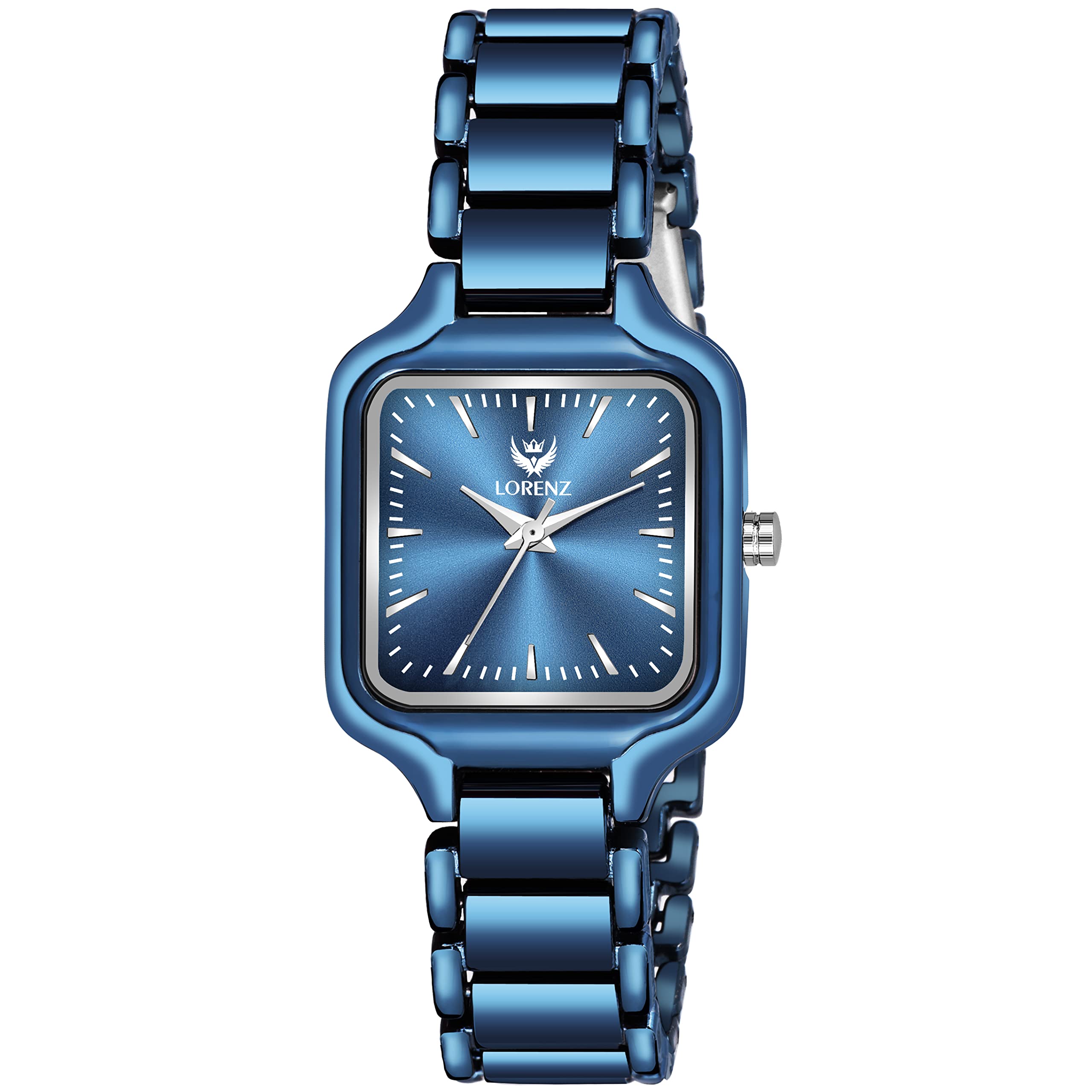 LORENZ Metallic Blue Analogue Wrist Watch for Women | Square Dial Womens Watch | AS-123A (B0C1T5J2PJ) Amazon Price History, Amazon Price Tracker