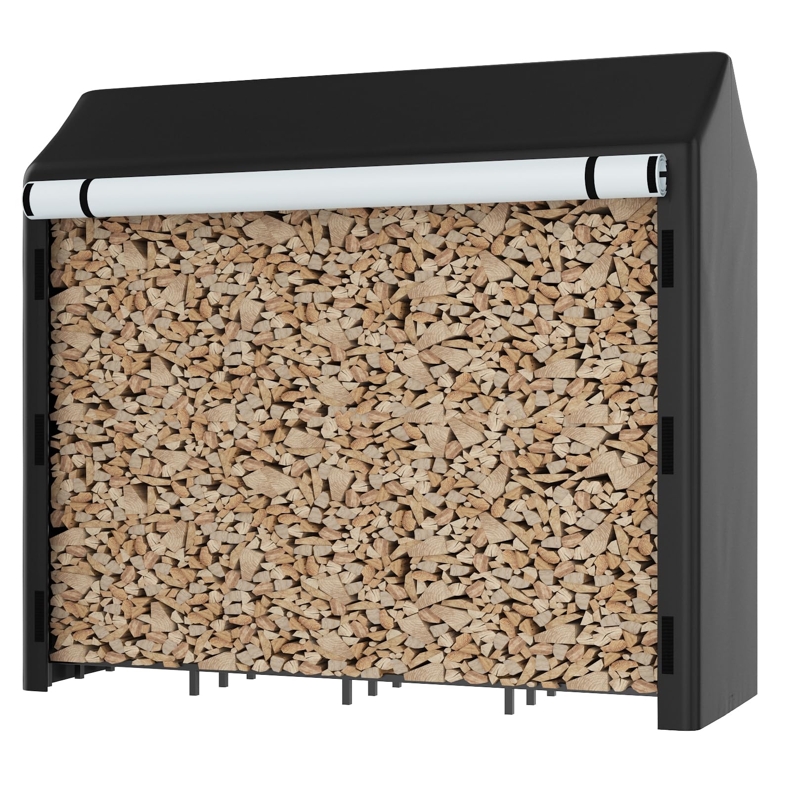 Himimi Legnaia da Esterno 185x70x185 cm 2,4 m³ Copertura Protettiva Integrata