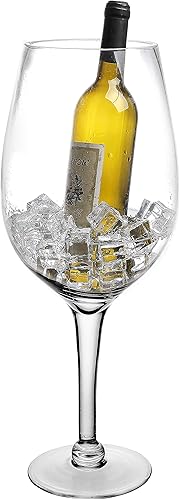 Miniatura 8 de MyGift Vaso de vino gigante de 20 pulgadas y soporte de corcho