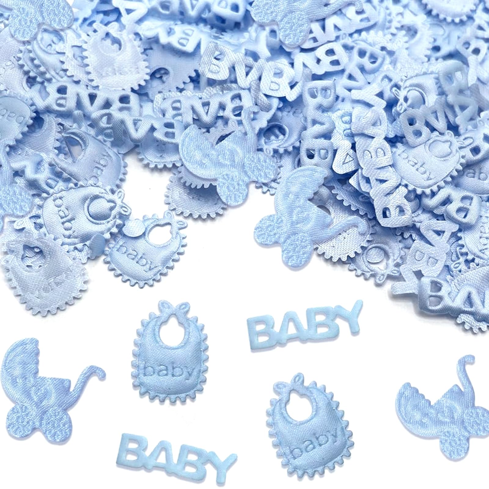 CharmeFleur 300 Pieces Baby Shower Confetti Table Decoration Blue Sprinkles Baby Shower Table Confetti Birthday Gender Reveal Confetti for Table Baby Shower Party Decoration