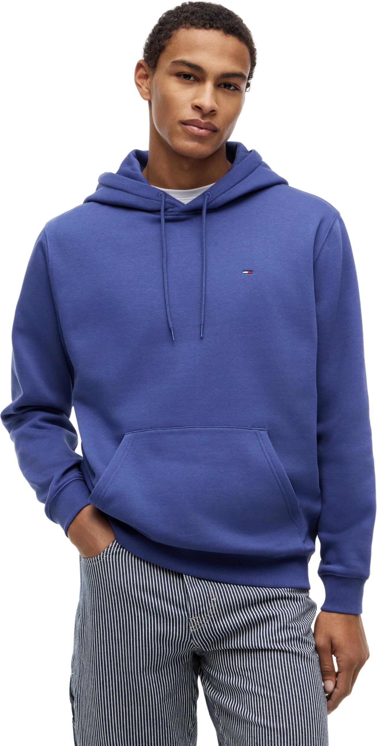 Tommy Jeans Herren Hoodie Regular Fit Flag Fleece mit Kapuze, Violett (Blue Storm), 4XL