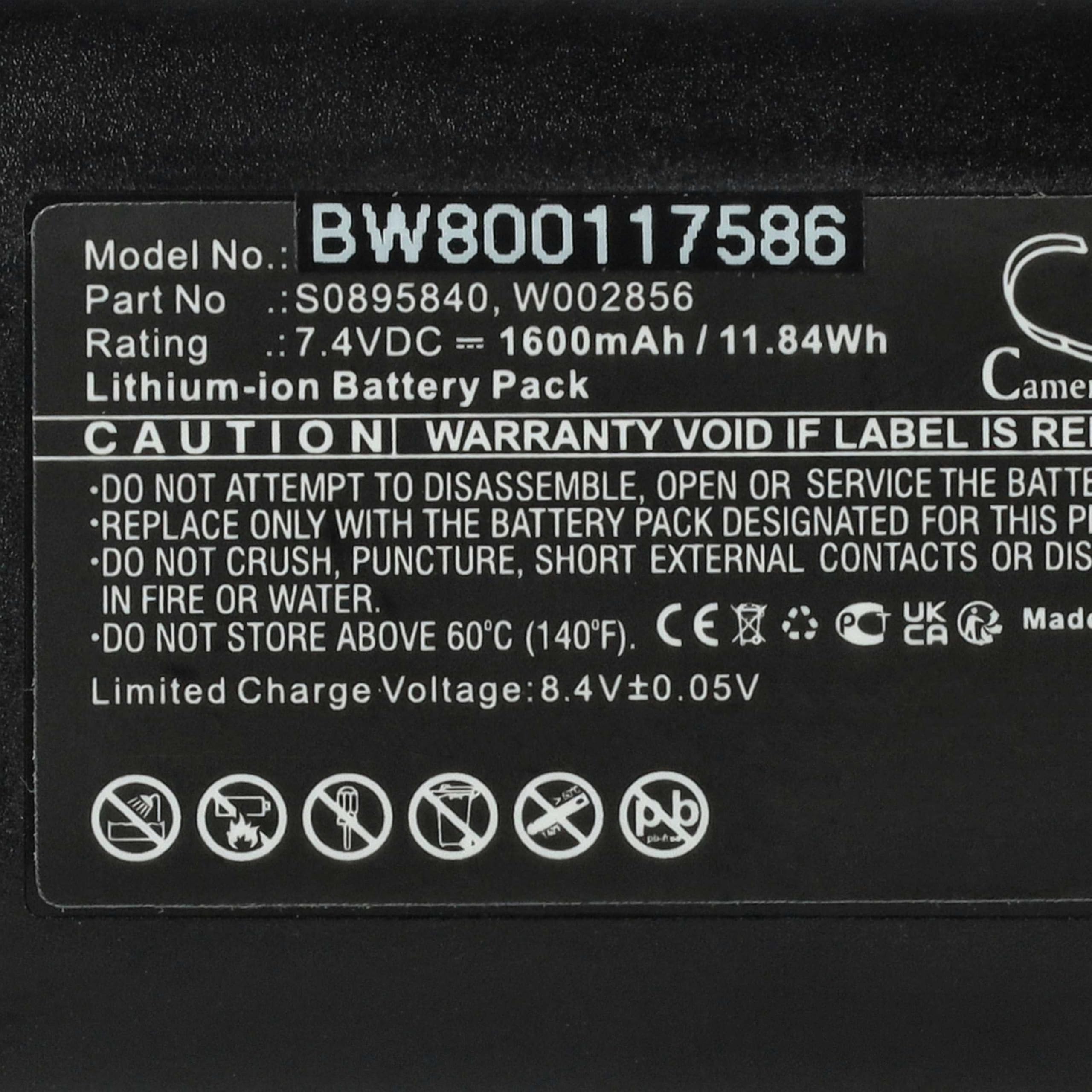 Batería Reemplaza Datalogic BT-32, 128003203 Para Escáner De Código De