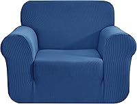 Vista 78 de CHUN YI - Funda elástica de 1 pieza para sillón grande, funda protectora suave de Jacquard con elastano, detalle de cuadros y parte inferior