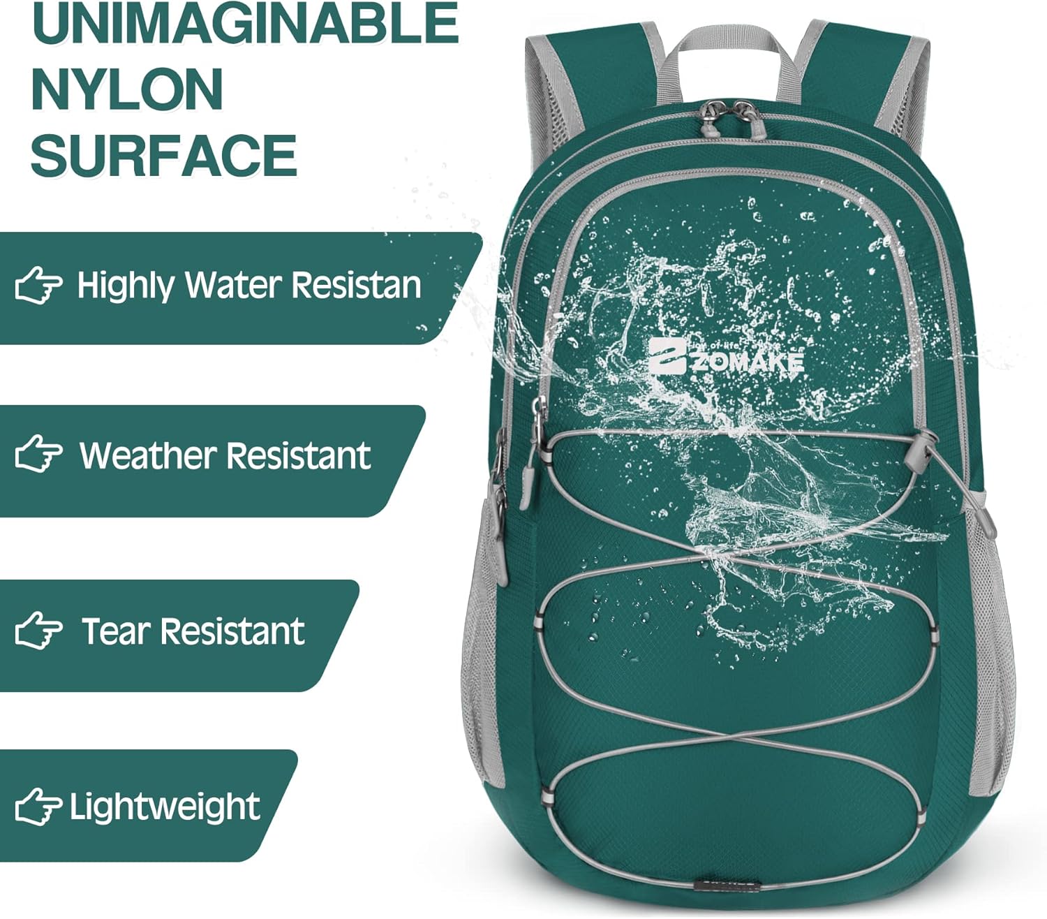 ZOMAKE Lightweight Packable Backpack 28L, Foldable Backpacks Water Resistant Collapsible Day Bag Light Daypack for Hiking - Image 5