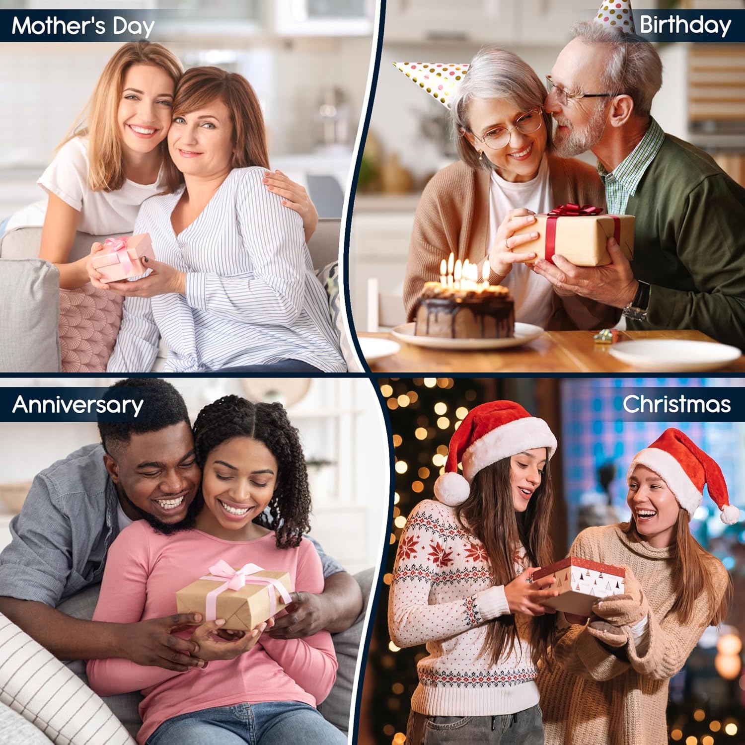 GEEMBI Birthday Gifts for Mom from Daughter or Son - Blue Mama Wearable Blanket Hoodie 47x72 in - Birthday Gifts for Women, Gift for Mother in Law, Mama Gift Ideas, Blanket for Mom - Image 5