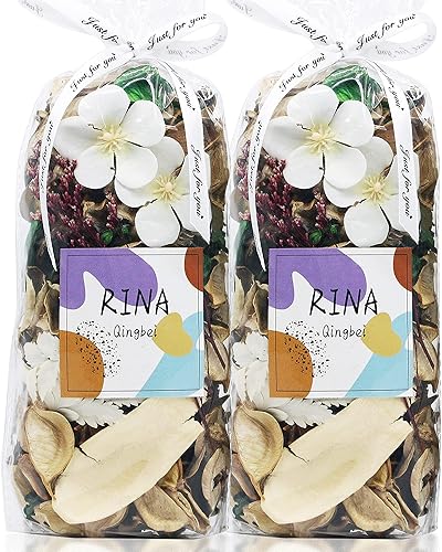 Miniatura 7 de Qingbei Rina Gifts - Popurri azul de 4 bolsas perfumadas de flores secas con relleno decorativo de aceite esencial de 0.11 onzas líquidas para