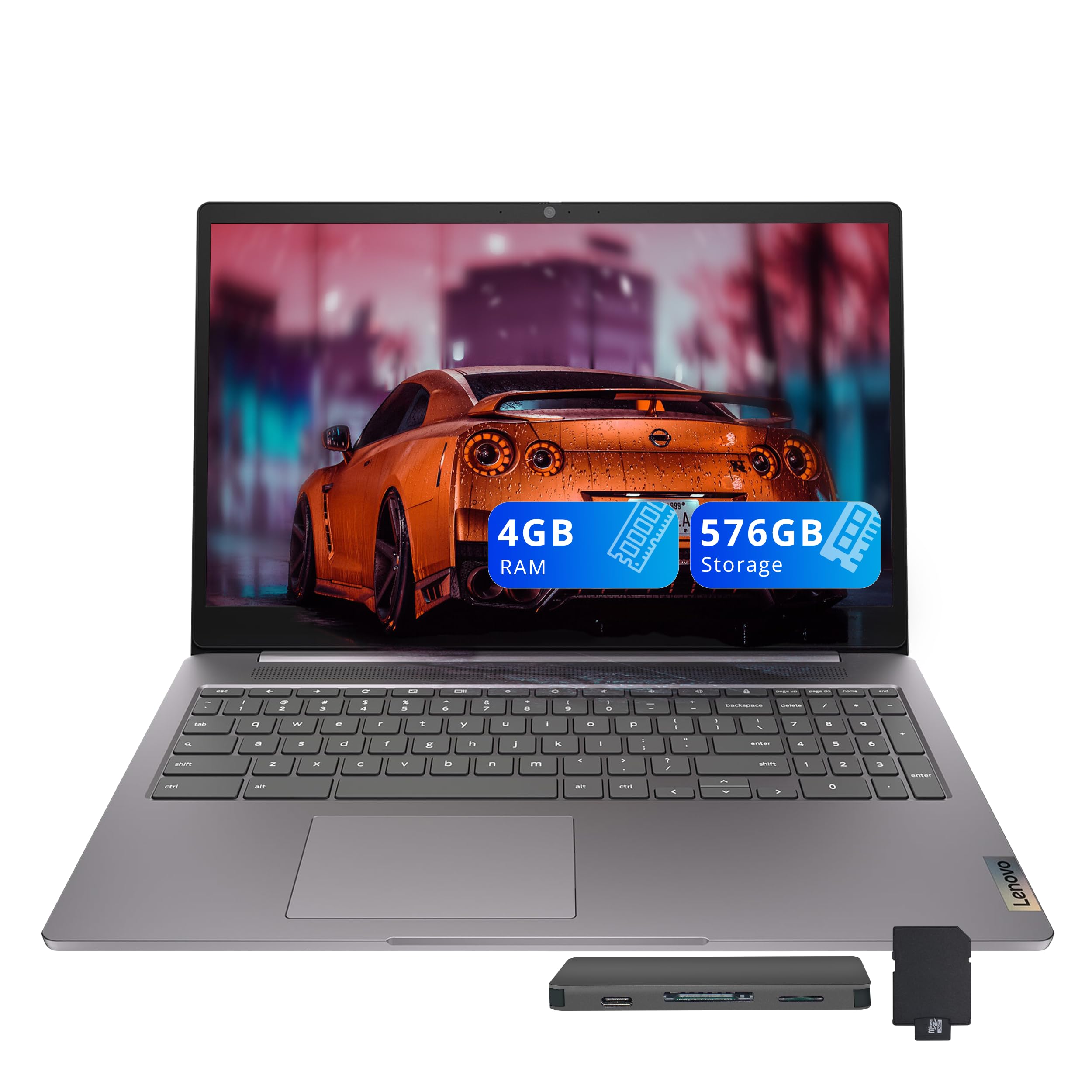 Lenovo Chromebook FHD 3i de 15,6 polegadas, Intel Celeron N4500, 4